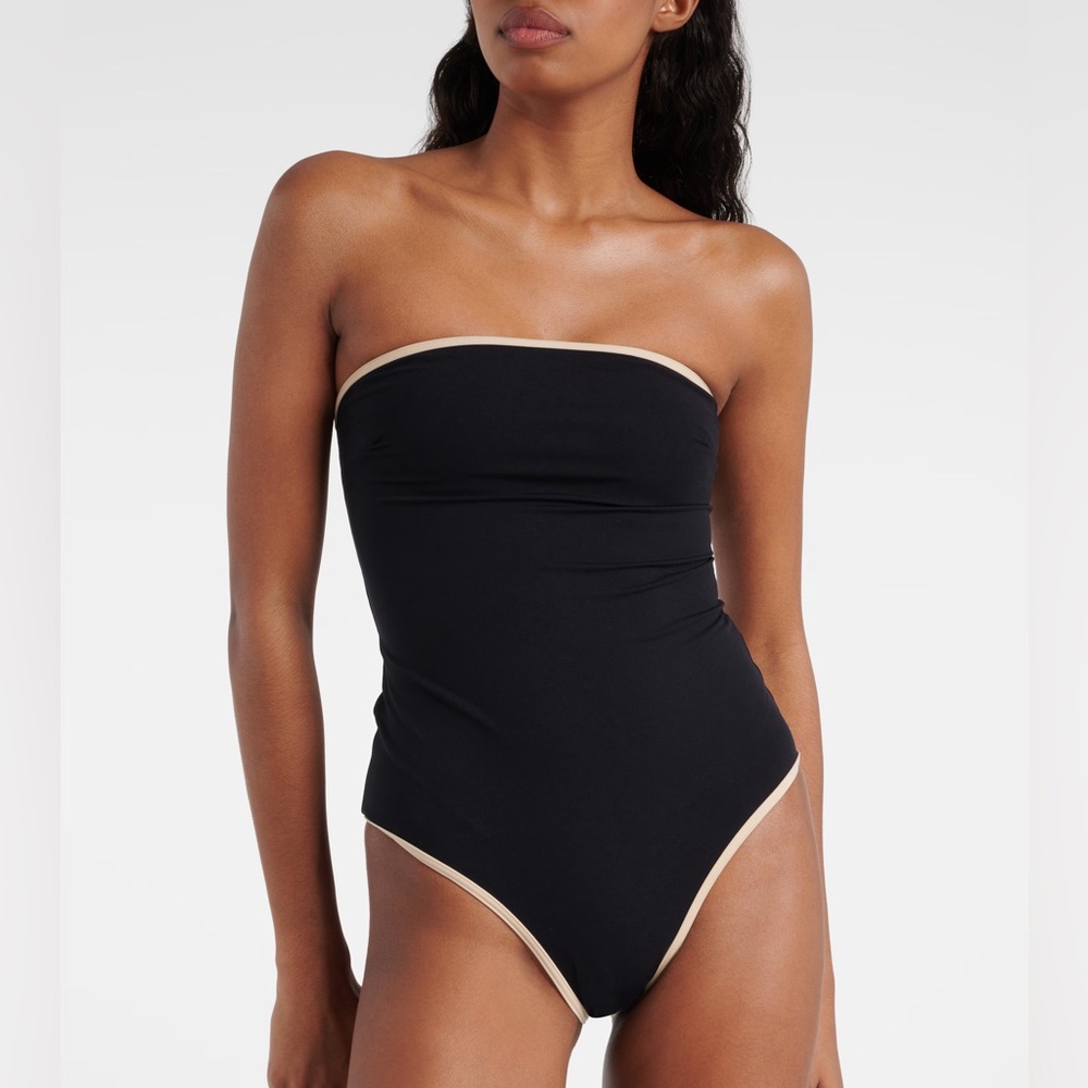 Black Strapless Swimsuit - Toteme, S